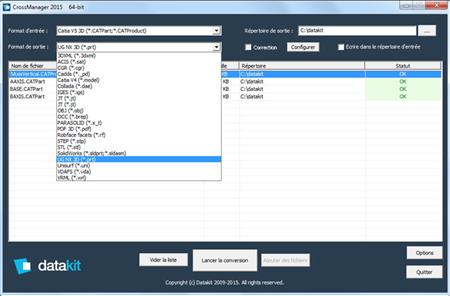 Interface de CrossManager Interface de CrossManager