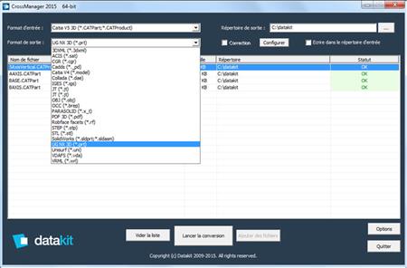 Interface de CrossManager